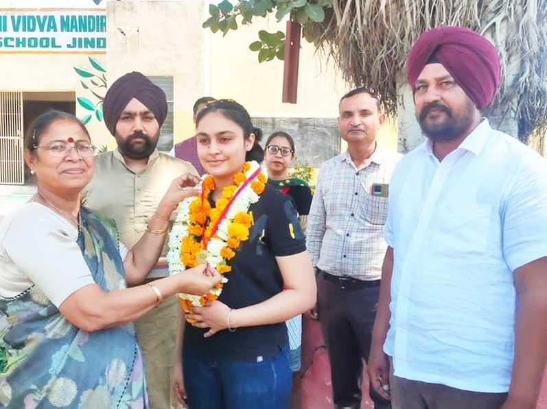MVM Jind: Kudrat Ex-student of Maharishi Vidya Mandir Jind got  selected as Lieutenant in Army after cracking UPSC (CDS) exam with 14th rank and was honoured by Deputy Commissioner Jind.
