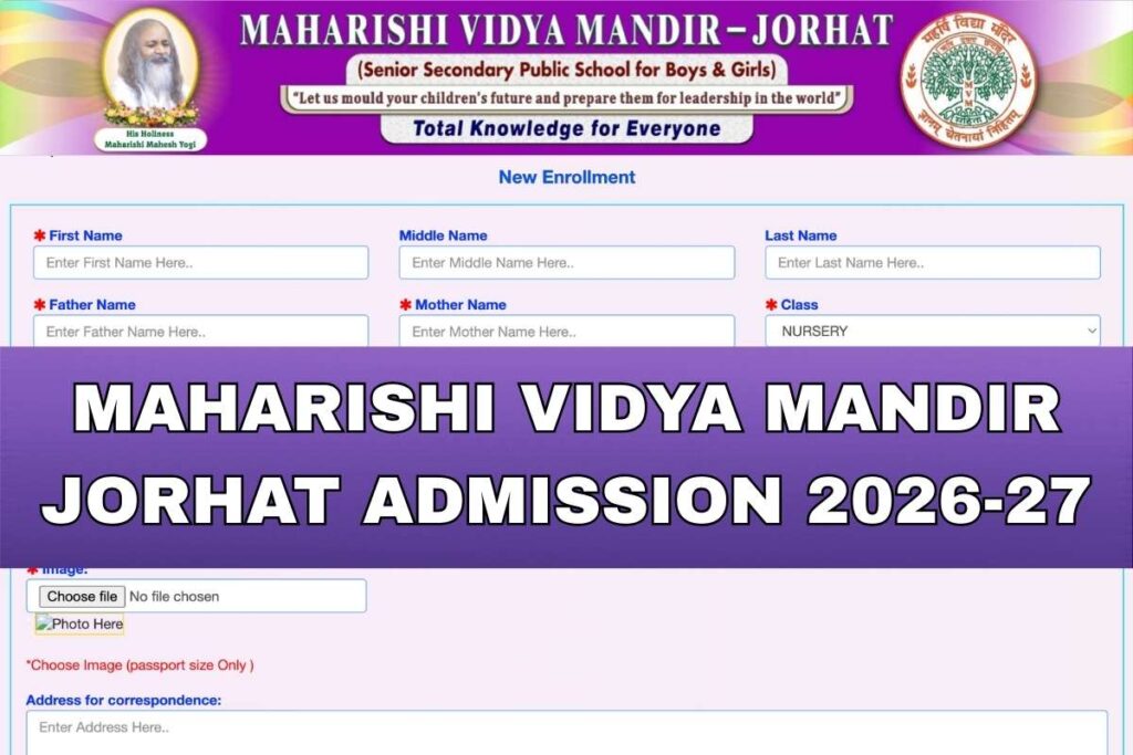 Maharishi Vidya Mandir Jorhat Admission 2026-27