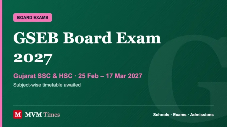 GSEB Board Exam 2027: Gujarat SSC, HSC From 25 February