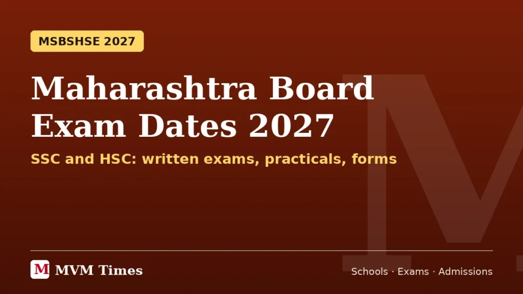 Maharashtra Board exam dates 2027 for SSC and HSC