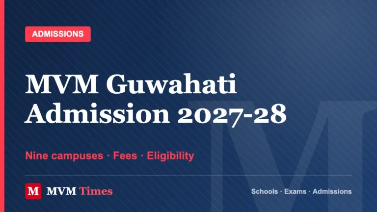 MVM Guwahati Admission 2027-28: Application Form, Fees, School List