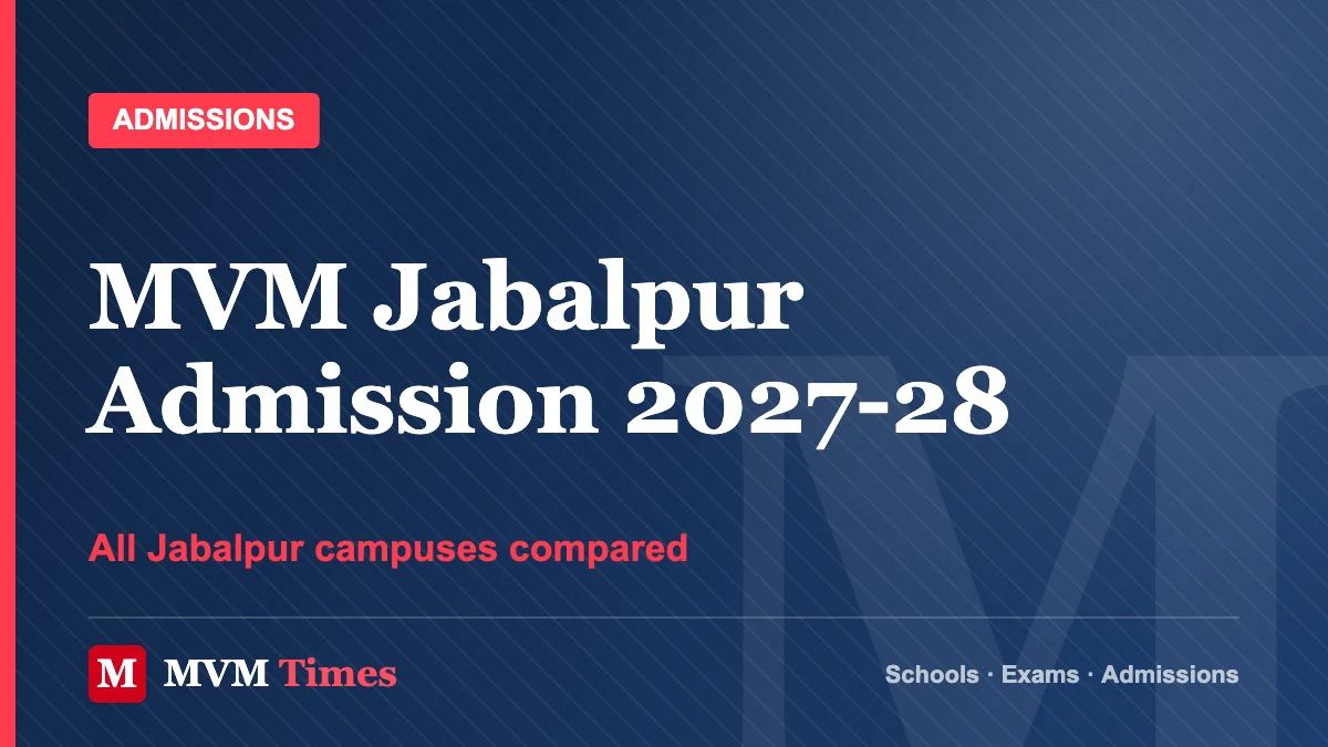 Maharishi Vidya Mandir Jabalpur Admission 2027-28: Application Form, Eligibility