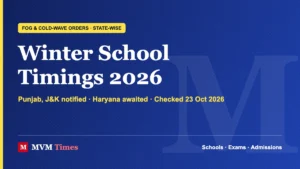 Winter School Timings 2026: State-Wise Orders and Fog Rules